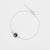 Zartes Gliederarmband aus 925er Silber mit Perlmutt und blauen Elementen – maritimer Schmuck für Damen.